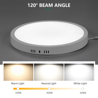 Plafonnier d'intérieur monté par surface professionnelle de bureau à la maison 24w Smd panneau lumineux mené mince rond carré