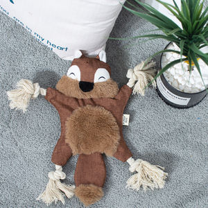 Produttore di Nuovo Disegno Striduli Giocattoli di Masticazione Del Cane Scoiattolo di Peluche Cane Giocattolo con la Corda - Product Image 5