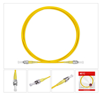 ST/ST 9/125 Single Mode Simplex Fiber Optic Patch Cord Cable Length 1m 1.5m 2m 3m Optional