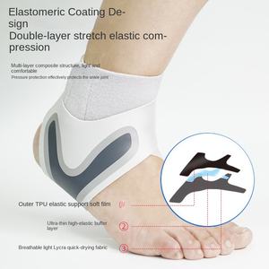 Ajustes personalizados Transpirable Deportes Tobillo Correa Manga Protector de compresión para hombres y mujeres Soporte de tobillo Delgado elástico - Product Image 4