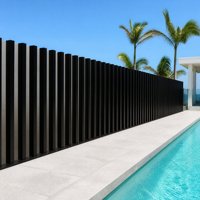 Clôture en aluminium à lattes de style américain haut de gamme pour jardin, assemblage rapide KD, panneaux de séparation de jardin blancs pour l'intimité, OEM