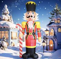 Vente d'usine Poupée de dessin animé gonflable de Noël Modèles gonflables du père Noël Personnage de Noël à air gonflable personnalisé