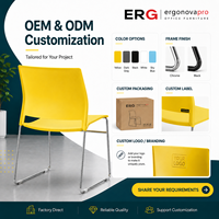 Chaise d'entraînement empilable moderne en fer avec base chromée pour salle de réunion, salle de classe, bureau, salle à manger, salon, hôtel Ergonova BGY008