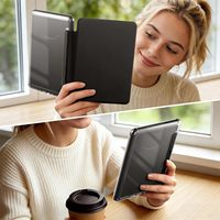 Casing Pelindung Kindle Paperwhite Kulit PU Anti Benturan Desain Khusus, Dapat Dilepas, Magnetik, Fitur Auto Sleep/Wake untuk E-reader
