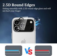 Film en verre trempé pour lentille de téléphone Nuglas 9H protecteur d'objectif de caméra de téléphone portable transparent pour iPhone 17 Air 17 Pro Max