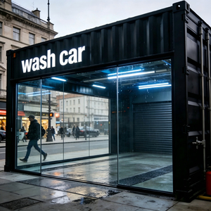Estación de Lavado de Coches Modular en Contenedor, Estructura Personalizada Desmontable, Tienda Móvil de Cuidado Automotriz, Venta al por Mayor de Fábrica, Casas Contenedor de Paquete Plano - Product Image 4