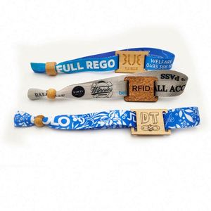 Pulsera Ecológica de RPET y Bambú para Eventos con NFC y Impresión HD - Product Image 5