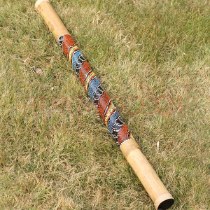 Palo de Lluvia Pintado de Bambú Natural de 80 CM, Instrumento de Sonido Terapéutico, Instrumento Musical de Percusión para Relajación - Product Image 4