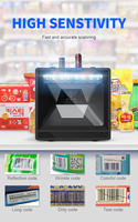 Plateforme de lecture de codes-barres 2D omnidirectionnelle de bureau USB RS232 TTL232 Lecteur de codes QR pour borne libre-service et point de vente GT-9900B