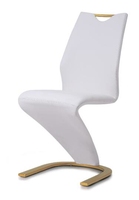 Ensemble de table à manger en cuir de luxe en forme de Z, design nordique, dossier haut, rembourré, 4, 6, 8 chaises