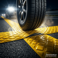 3D Reflektierendes Sicherheitsband mit Vibrationswarnfunktion Hochintensives Straßenmarkierungsband für Außenbereich Verkehr- und Fahrzeugsicherheit