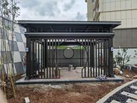 Serre moderne autoportante en aluminium à double verre trempé imperméable pour véranda préfabriquée Solariums de jardin d'hiver