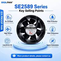 Ventilateur axial EC 254x89mm 220V à haute efficacité avec roulement à billes et pales en plastique pour compresseur d'air et machines OEM/ODM