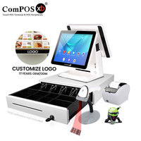 Mesin Kasir POS Android Layar Sentuh Cerdas, Printer Billing Restoran, Mesin Kasir POS Layar Sentuh