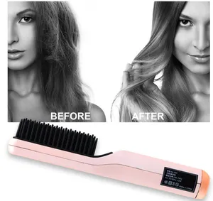 CustomCurler बिजली के बाल Straightener कंघी वायरलेस तेजी से हीटिंग ईओण बाल Straightener ब्रश