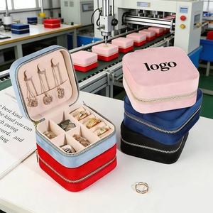 Customizable PU Leather <b>Travel</b> Jewellery Organizer Storage Case Portable Jewelry Box Personalized Mini <b>Travel</b> Size - Product Image 1