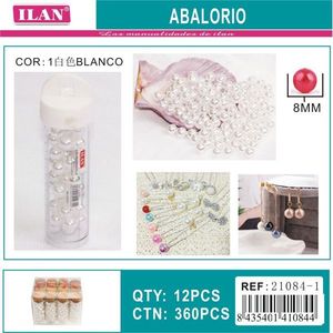 Perle Bianche ILAN da 8mm per Creazione di Gioielli, 12 Pezzi per Tubo - Product Image 3