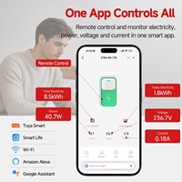 63A Tuya WiFi Smart MCB Circuit Breaker Perlindungan Arus dan Tegangan Pengukuran Energi Real-Time & Kontrol Jarak Jauh 230V 110V