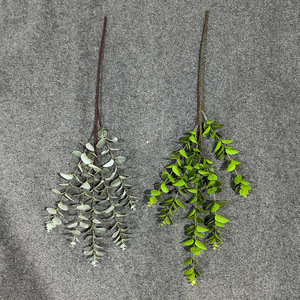 Branches d'eucalyptus artificielles 30cm-100cm gris vert en plastique pour décoration de mariage, arrangement floral, aménagement paysager - Product Image 2