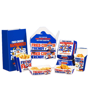 商業用紙ランチボックスチキンバーガーフライドチキンフライドポテトポップコーンナゲットテイクアウェイ包装油-食品用 - Product Image 6