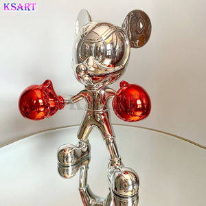Fibre de verre galvanisé dessin animé Mickey statue <span class=keywords><strong>peinture</strong></span> Mickey sculpture décoration de la maison résine artisanat statue - Product Image 6