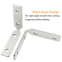 Support d'angle triangulaire à angle droit galvanisé en forme de L en fer plat personnalisé pour bureau à domicile et entrepôt