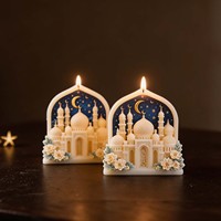 NOUVELLE ARRIVÉE - MOLD EN SILICONE EN FORME DE MOSQUÉE SOUS LE CIEL ÉTOILÉ - Pour la fabrication de bougies aromatiques