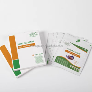 Pansement médical en gaze de <span class=keywords><strong>vaseline</strong></span>, gaze de paraffine non adhérente pour brûlures et plaies, disponible en OEM - Product Image 1