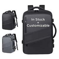 Sac à dos multifonctionnel extensible haut de gamme personnalisable en stock pour hommes, grande capacité, voyage, loisirs, trajets quotidiens