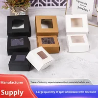 Boîte de rangement pour savon en papier fait main, emballage pour usage agricole, en stock, en kraft avec fenêtre, décoration, mini, vente en gros, transparente, en forme d'avion