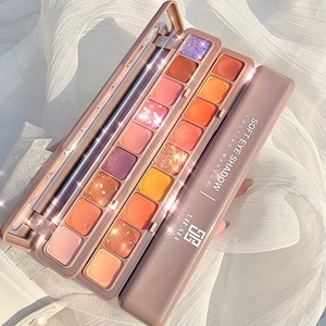 พาเลทอายแชโดว์แบบนิ้วมือ เนื้อมุก แมตต์ กันน้ำ เครื่องสำอางติดทนนาน 9 สี แบบแป้นพิมพ์ - Product Image 1