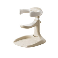 Support de bain pour bébé en plastique à hauteur réglable avec base antidérapante pour les bébés de 0 à 12 mois, utilisation pour le bain et les toilettes