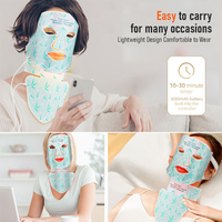 Thérapie par lumière rouge, masque facial en silicone LED 7 couleurs pour la beauté à domicile, rajeunissement de la peau