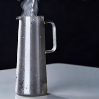 Carafe filtrante à eau de style nordique résistante aux hautes températures pour la maison et la cuisine, théière en verre avec couvercle et ensemble de tasses