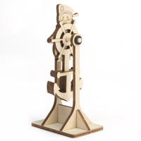 Puzzle 3D en bois Wincent : Modèle de bateau nautique, roue, ancre, pingouin, marin - Kit DIY éducatif STEM, jouet artisanal, cadeau pour enfants