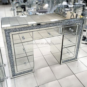 Diamond Crush Mirrored <strong>Tallboy</strong> <strong>Chest</strong> <strong>of</strong> <strong>Drawers</strong> - Product Image 5