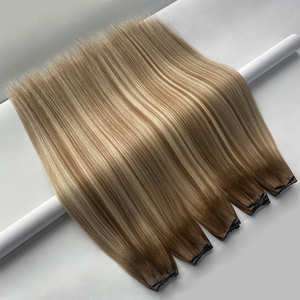 Extensiones de Cabello Remy 100% <span class=keywords><strong>Humano</strong></span> Premium, Profesionales de Salón, Alineadas con la Cutícula y Sin Enredos, Trama Balayage de Hilo Único - Product Image 3