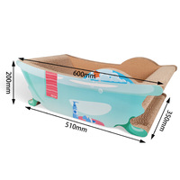 Chat grattoir salon Vertical Horizontal carton chats maison griffoir 51*35*20CM baignoire en forme de canapé
