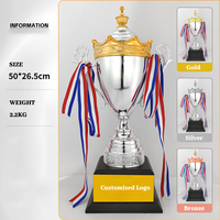 Trophées Métalliques Personnalisés JY de Haute Qualité et Durables avec Impression UV pour Récompenses Sportives, Coupes de Champion en Or, Plaque de Gravure pour Tournoi