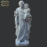 Statue de Notre Dame de la Vierge Marie en Marbre Religieux au Design Unique avec le Petit Jésus