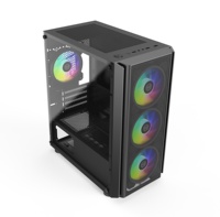 Vitres latérales tournées PC Tours d'ordinateur de jeu Cabinet de jeu MATX Mid Tower Table PC Gamer Case