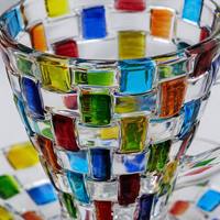 Tasse à thé et à café en verre cristal style Murano, mosaïque haute valeur chromatique