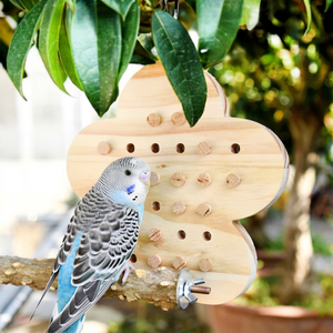 Crown Asia Parrot Chew Toy Wooden Rounded Durable For Parrots <b>Bird</b> Supplies - Product Image 1