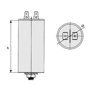 Condensateur de moteur 90F, 250V, puissance 1,5 CV, idéal pour le démarrage et le fonctionnement efficace des moteurs électriques. - Product Image 2