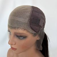 Nouvelle perruque en dentelle HD 6*10, nœuds invisibles, cheveux humains bruts de qualité supérieure, couleur noir naturel, bonnet en silicone, perruque frontale sans colle