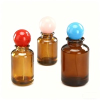 Bouteilles de parfum en verre ambré brillant recyclables de luxe en gros, 30 ml, 50 ml, 100 ml, avec bouchon en bois, vaporisateur de parfum tendance
