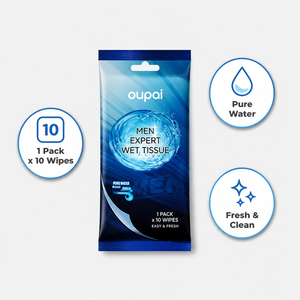 Paquete de 10 Toallitas Húmedas para Hombre, Envueltas Individualmente, con <span class=keywords><strong>Agua</strong></span> Pura H2O, Refrescantes, Portátiles, para Viaje, Cuidado Personal Masculino - Product Image 6