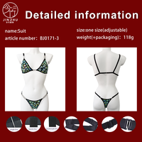 Ensemble de lingerie JINZHU pour femmes en soie de lait, avec paillettes géométriques irisées, décoré d'une chaîne argentée, soutien-gorge triangle et string, 2 pièces, sous-vêtements sexy