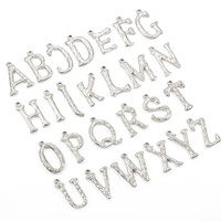 Bijoux 3D plaqués sous vide en or 18 carats personnalisés pendentif de 26 A-Z de lettres initiales pendentif de lettres en acier inoxydable