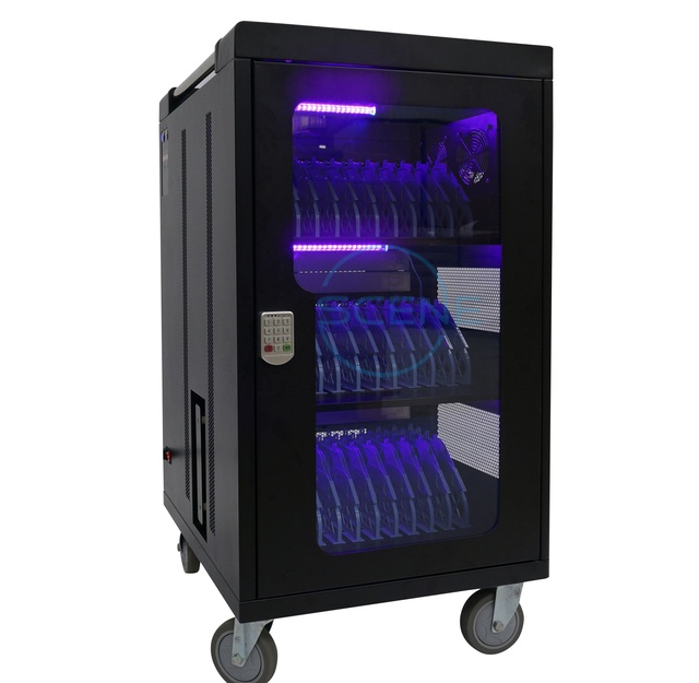 Factory Manufacture Hot Sale 36 Ports Tablet Laptop Charging Trolley with Power Adapters for School Use